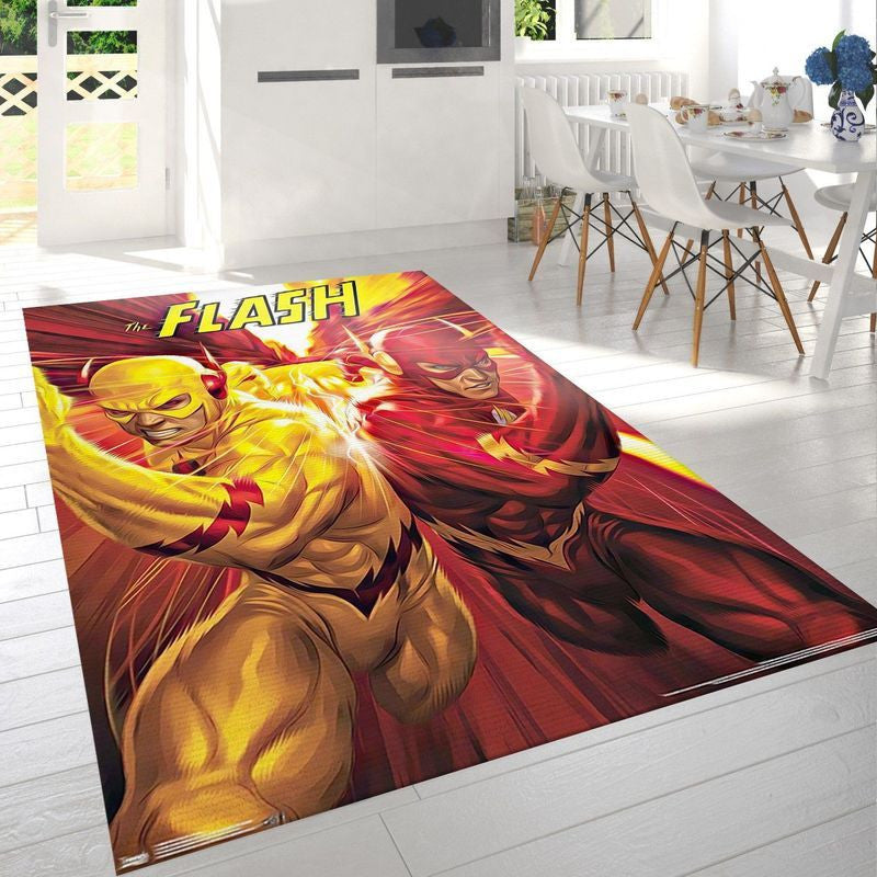 DC Comics The Flash und The Reverse Flash Race Teppich, Teppiche - Outdoor Teppich, Teppich Wohnzimmer, Küchenteppich, Kinderzimmer, Modern