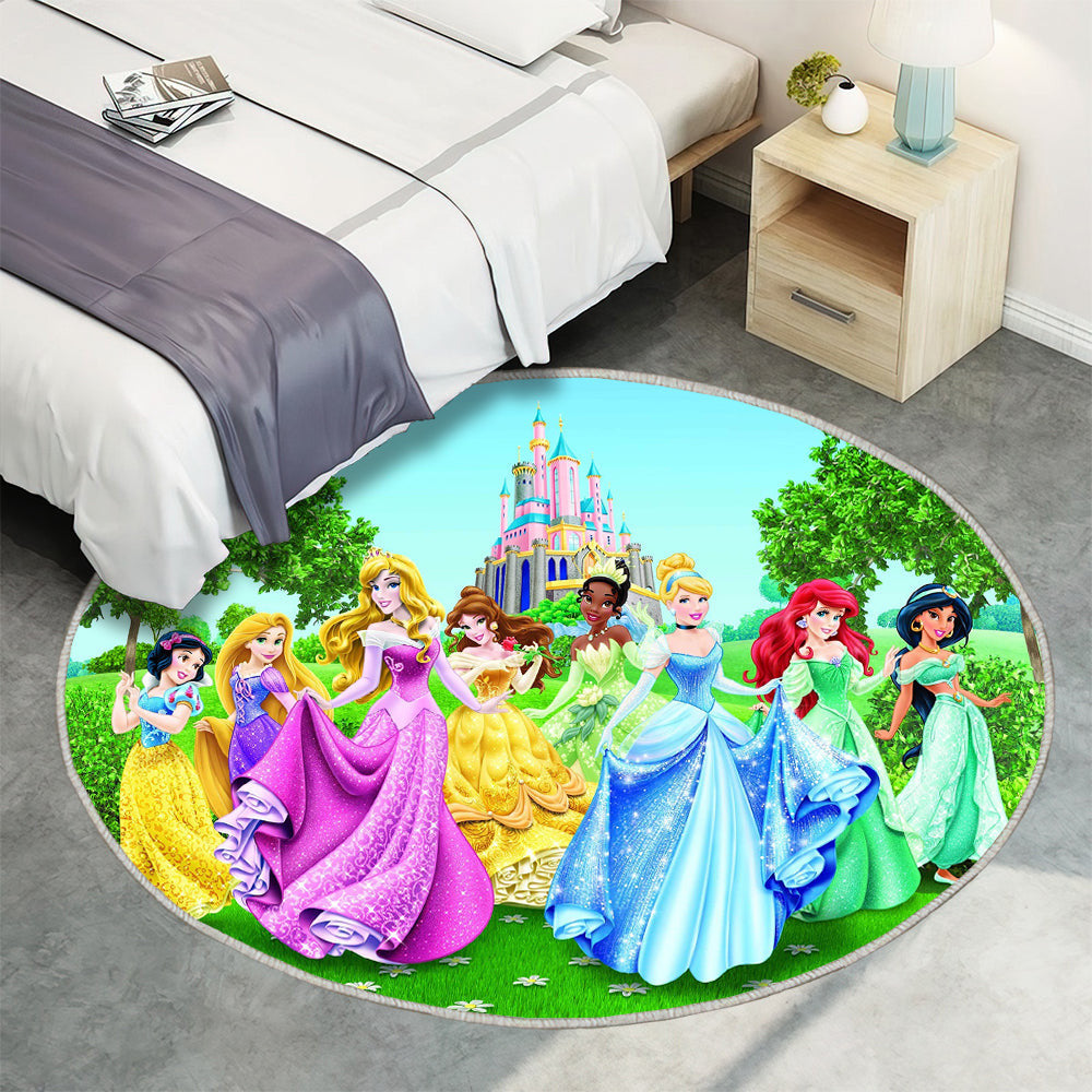 Disney Prinzessin Foto Teppich Rund, Teppiche - Outdoor Teppich Rund, Teppich Wohnzimmer, Carpet, Rug