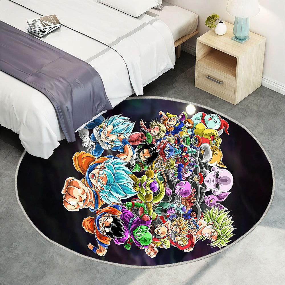 Super Dragonball Teppich Rund, Teppiche - Anime Outdoor Teppich Rund, Dragon Ball Teppich Wohnzimmer, Carpet, Rug