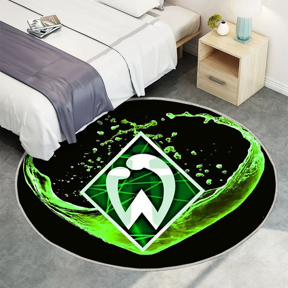 Werder Bremen LIEBE Teppich Rund, Teppiche - Outdoor Teppich Rund, Teppich Wohnzimmer, Carpet, Rug