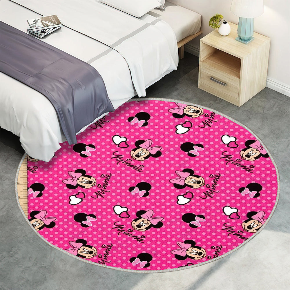 Disney Minnie Maus Teppich Rund, Teppiche - Outdoor Teppich Rund, Teppich Wohnzimmer, Carpet, Rug