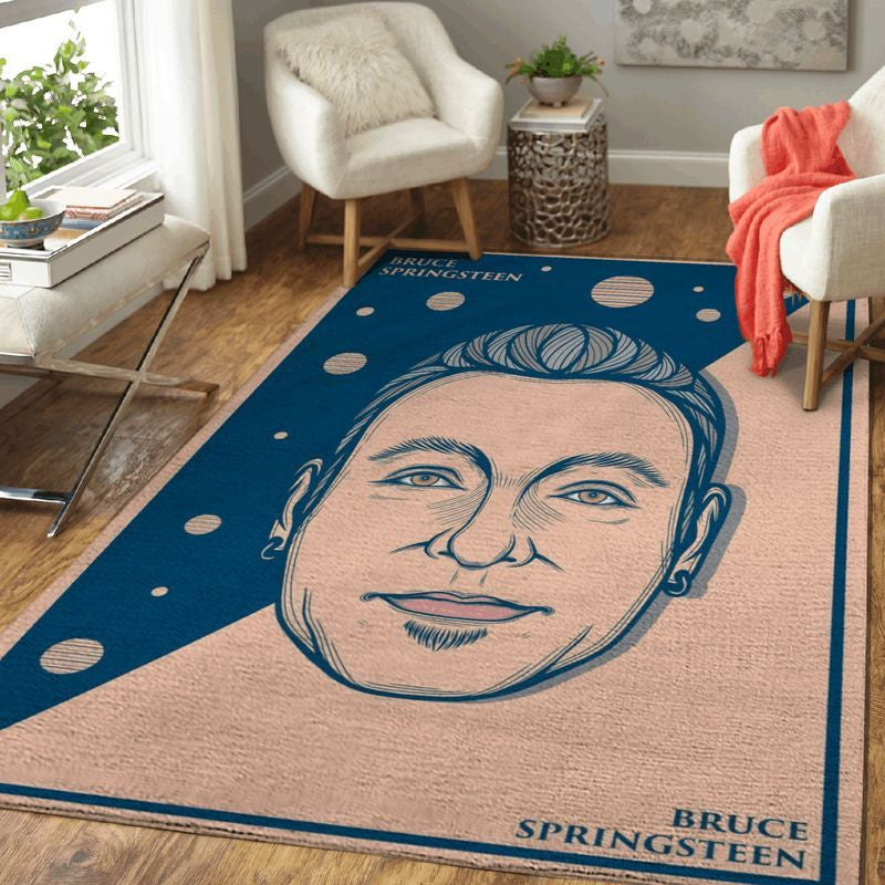 Bruce Springsteen The Boss US-amerikanischer Popsänger Teppich, Teppiche - Outdoor Teppich, Teppich Wohnzimmer, Küchenteppich, Kinderzimmer, Modern
