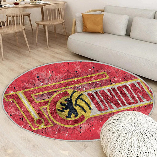 1 FC Union Berlin Deutscher Fußballverein Teppich Rund, Teppiche - Outdoor Teppich Rund, Teppich Wohnzimmer, Carpet, Rug