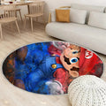 Mario Teppich Rund, Teppiche - zerschlagen Outdoor Teppich Rund, Super Mario Teppich Wohnzimmer, Carpet, Rug