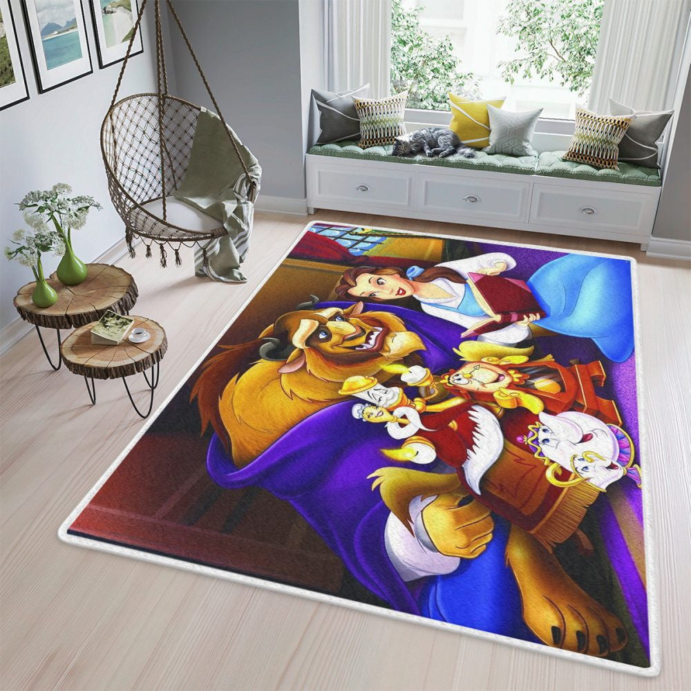 Disney-Die Schöne und das Biest Teppich, Teppiche - Outdoor Teppich, Teppich Wohnzimmer, Küchenteppich, Kinderzimmer, Modern