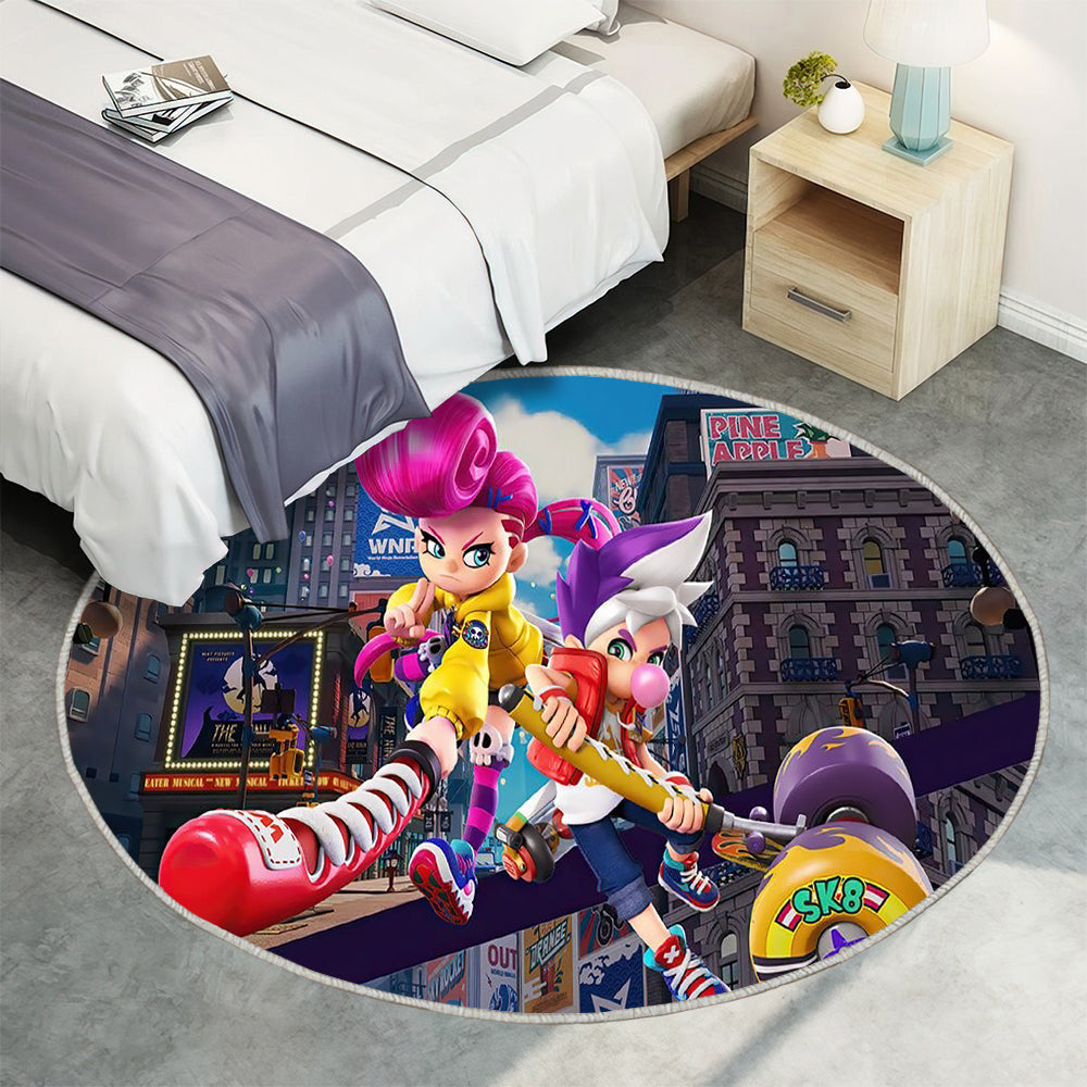 Ninjala Nintendo Switch Teppich Rund, Teppiche - Outdoor Teppich Rund, Teppich Wohnzimmer, Carpet, Rug