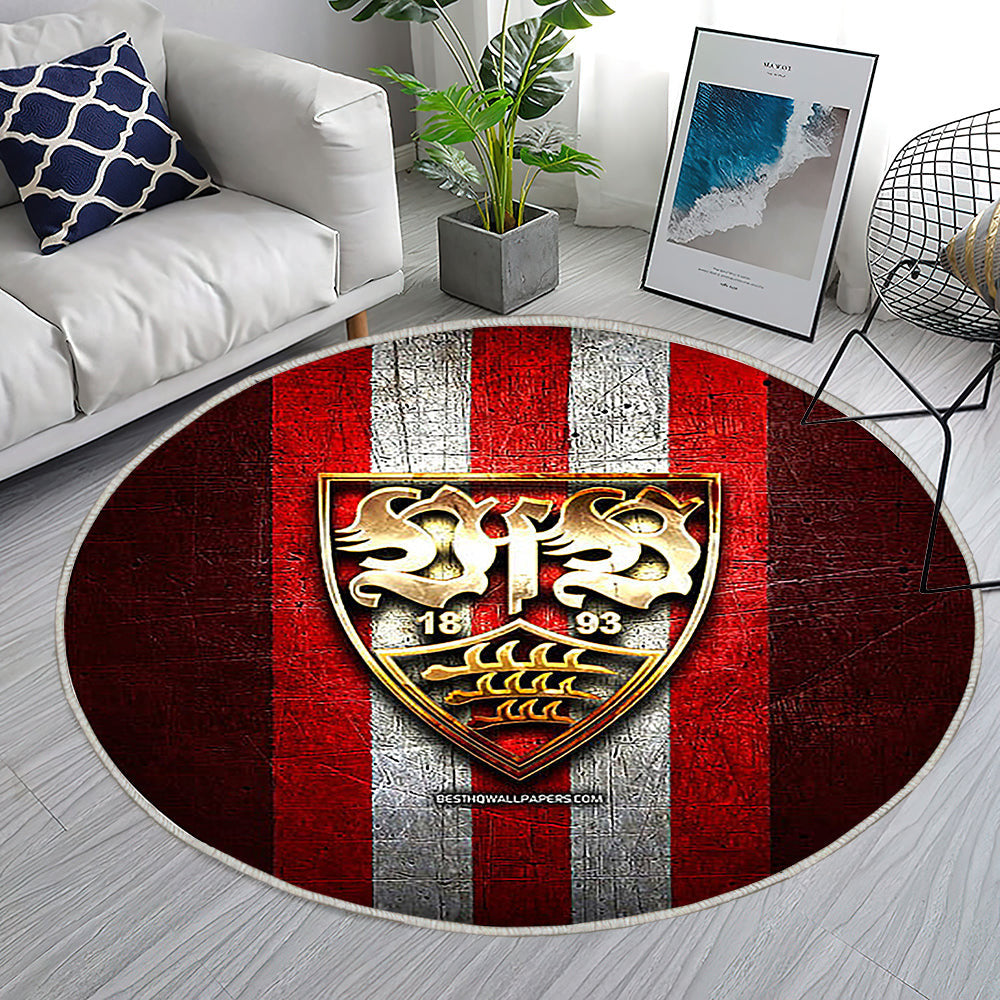 Stuttgarter Fc Teppich Rund, Teppiche - Golden Outdoor Teppich Rund, Bundesliga 2 Teppich Wohnzimmer, Carpet, Rug