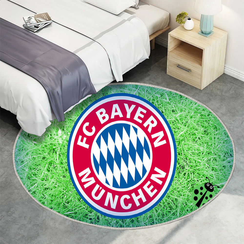 Bayer Muchen Blau Teppich Rund, Teppiche - Outdoor Teppich Rund, Teppich Wohnzimmer, Carpet, Rug