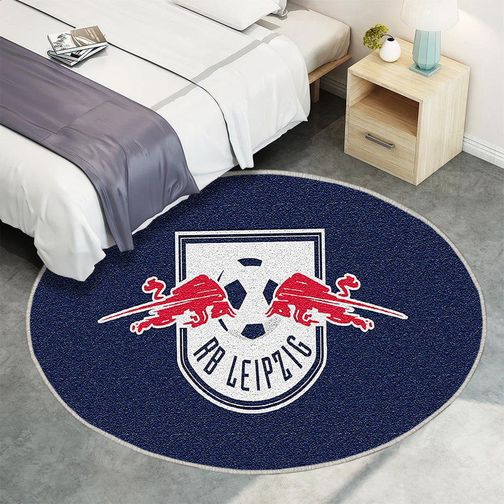 Fußball Teppich Rund, Teppiche - RB Leipzig Outdoor Teppich Rund, Fußball Teppich Wohnzimmer, Carpet, Rug