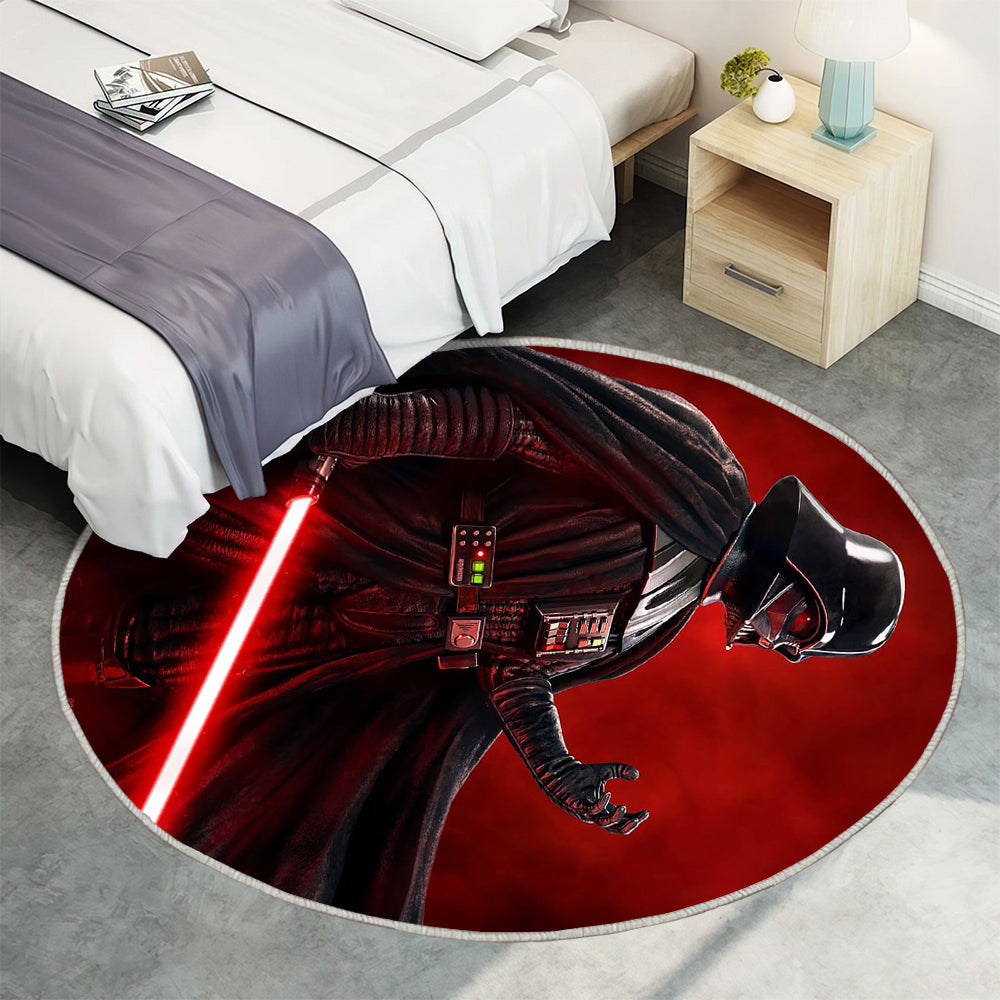Darth Vader Teppich Rund, Teppiche - Krieg der Sterne Outdoor Teppich Rund, Vader Teppich Wohnzimmer, Carpet, Rug