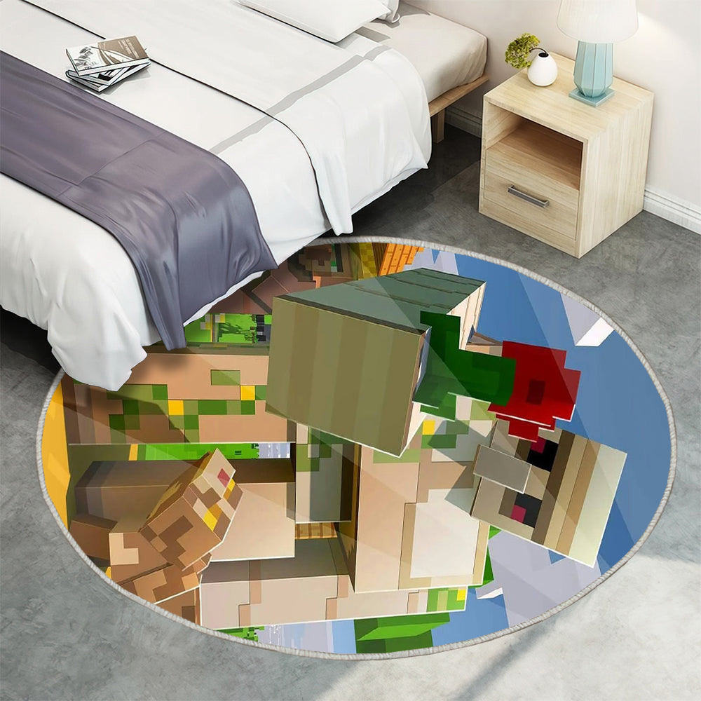 Golem Teppich Rund, Teppiche - Minecraft Outdoor Teppich Rund, una flor xd Teppich Wohnzimmer, Carpet, Rug