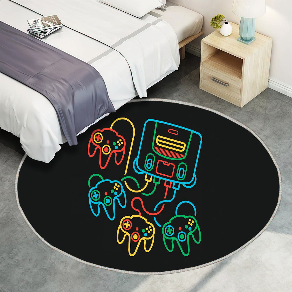 Nintendo 64 Teppich Rund, Teppiche - Outdoor Teppich Rund, Teppich Wohnzimmer, Carpet, Rug