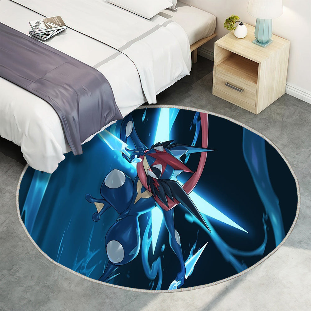 Ash Greninja Teppich Rund, Teppiche - Pokémon Outdoor Teppich Rund, Teppich Wohnzimmer, Carpet, Rug