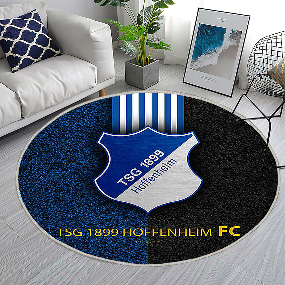 Tsg 1899 Hoffenheim Teppich Rund, Teppiche - Fc Deutscher Fußballverein Outdoor Teppich Rund, Bundesliga Teppich Wohnzimmer, Carpet, Rug