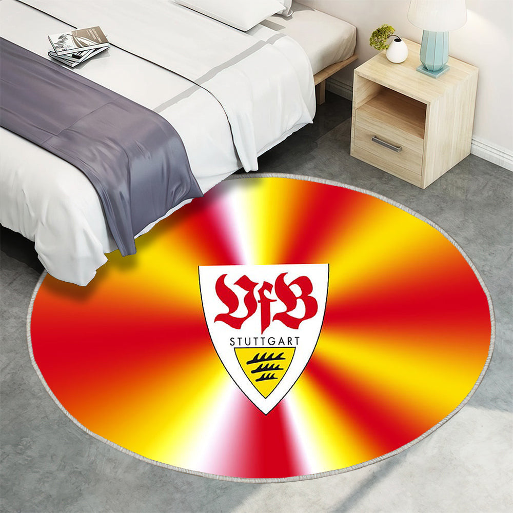 VfB Stuttgart Teppich Rund, Teppiche - Outdoor Teppich Rund, Teppich Wohnzimmer, Carpet, Rug