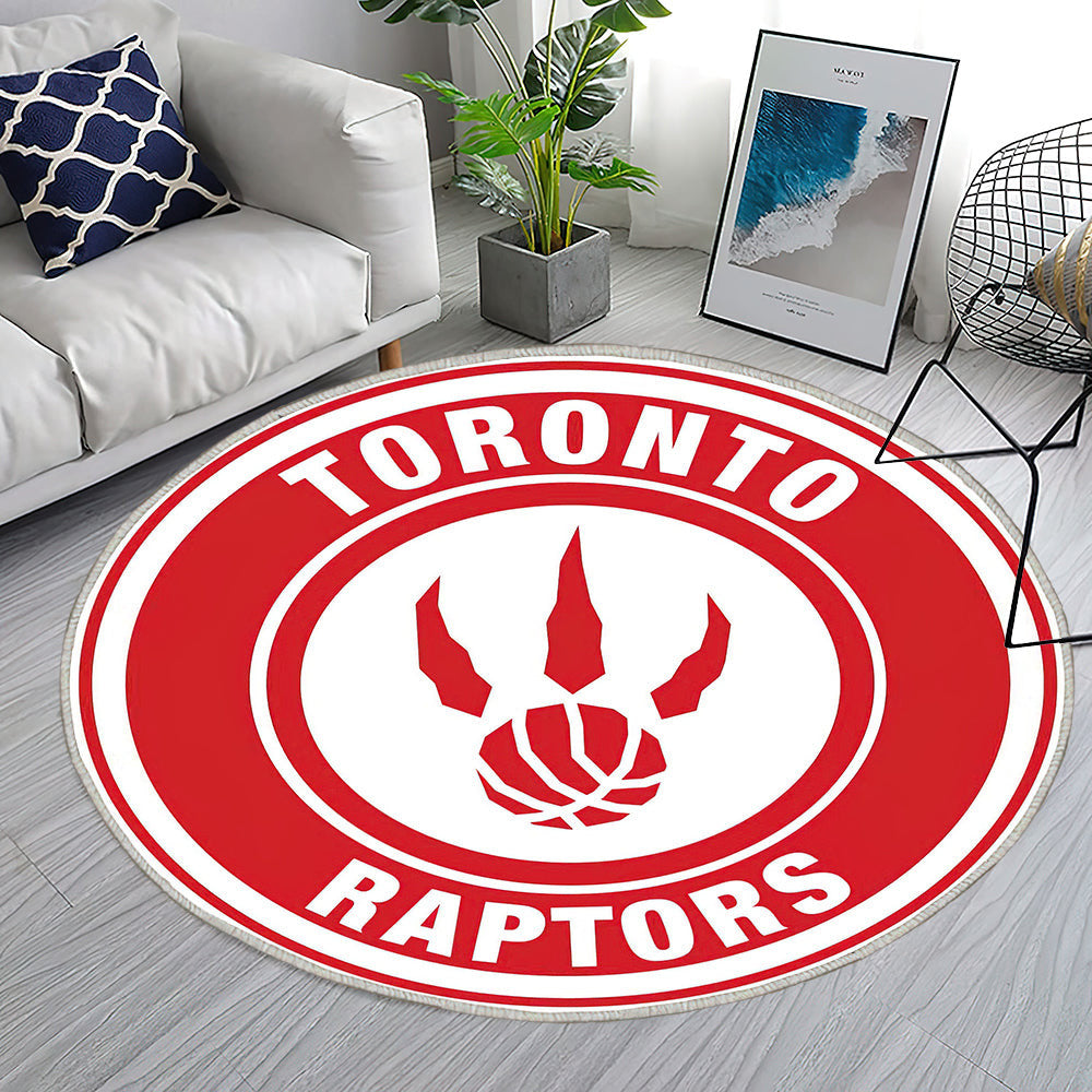 Toronto Raptors Kreis Logo Teppich Rund, Teppiche - Outdoor Teppich Rund, Teppich Wohnzimmer, Carpet, Rug