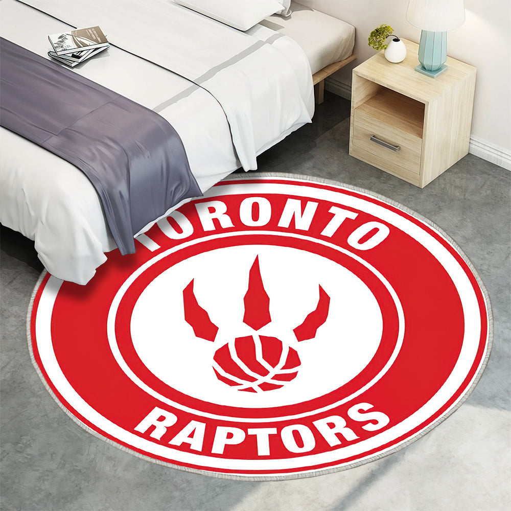 Toronto Raptors Kreis Logo Teppich Rund, Teppiche - Outdoor Teppich Rund, Teppich Wohnzimmer, Carpet, Rug