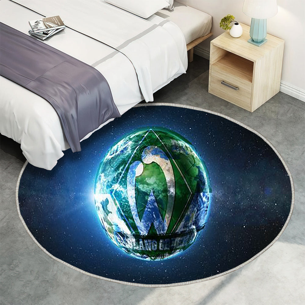 Ball des SV Werder Bremen Teppich Rund, Teppiche - Outdoor Teppich Rund, Teppich Wohnzimmer, Carpet, Rug