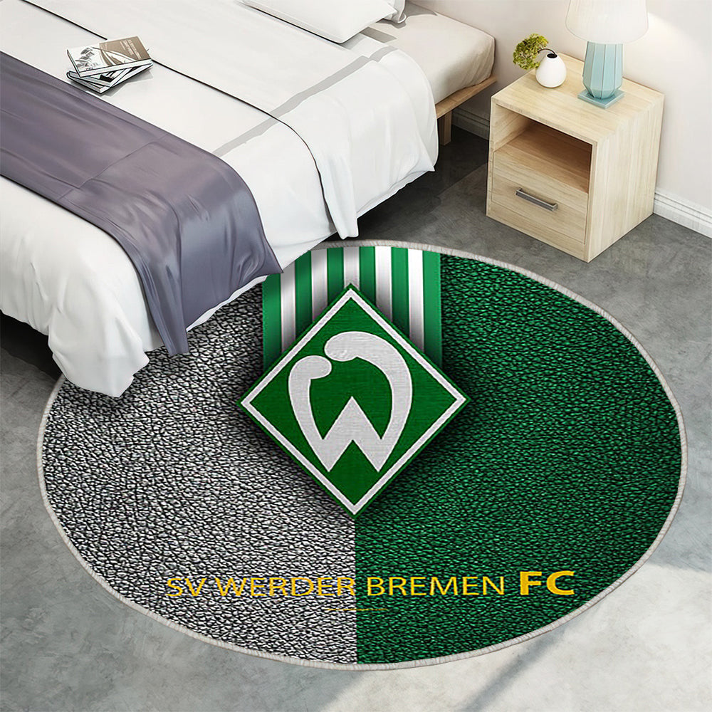 Sv Werder Bremen Fc Deutscher Fußballverein Teppich Rund, Teppiche - Bundesliga Outdoor Teppich Rund, Leder Effekt Teppich Wohnzimmer, Carpet, Rug