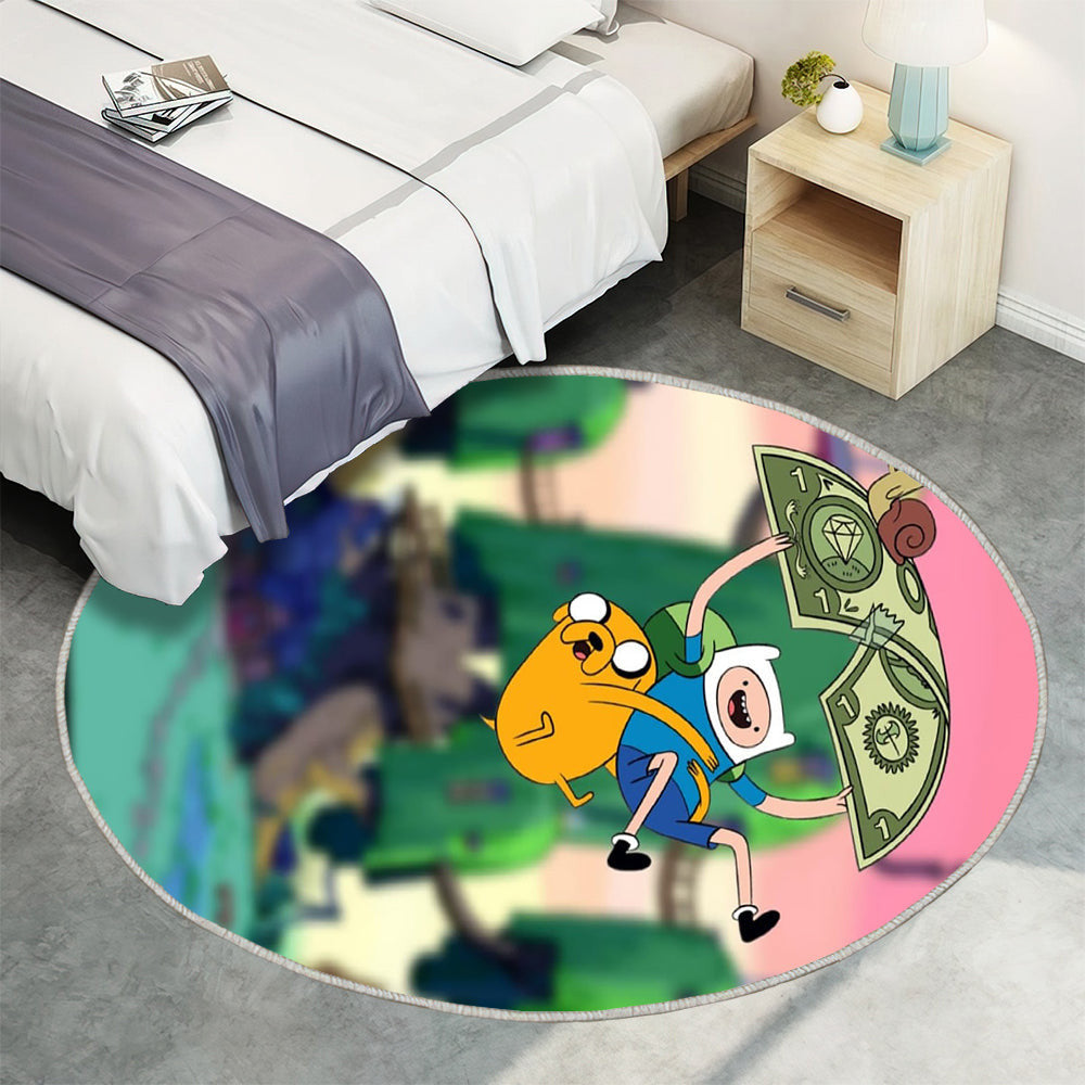 Abenteuer Zeit Teppich Rund, Teppiche - Karikatur Outdoor Teppich Rund, Finn Teppich Wohnzimmer, Carpet, Rug