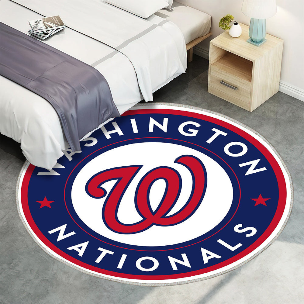 Washington Nationals Circle Logo Teppich Rund, Teppiche - Outdoor Teppich Rund, Teppich Wohnzimmer, Carpet, Rug