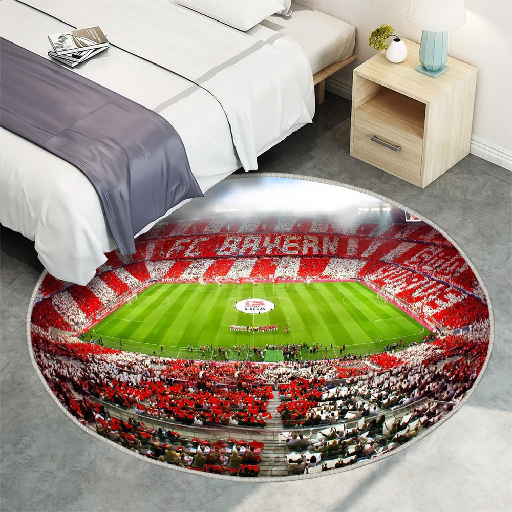 FC Bayer Stadion Teppich Rund, Teppiche - Outdoor Teppich Rund, Teppich Wohnzimmer, Carpet, Rug