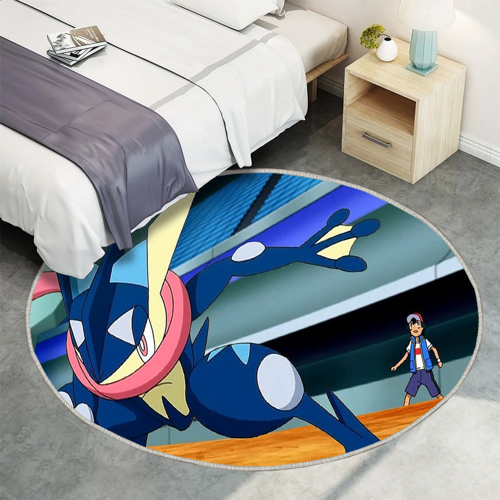 Greninja Teppich Rund, Teppiche - Outdoor Teppich Rund, Teppich Wohnzimmer, Carpet, Rug