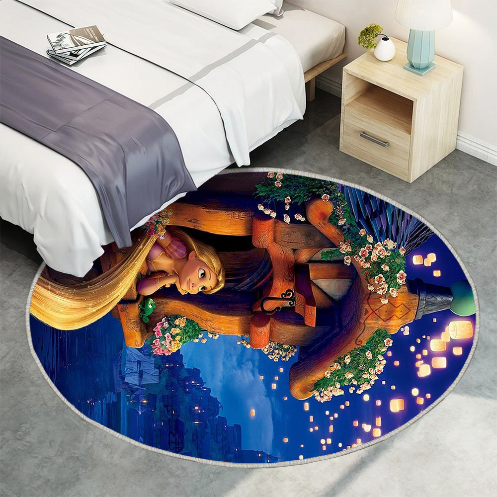 Rapunzel Haus Teppich Rund, Teppiche - Prinzessin Outdoor Teppich Rund, Animation Teppich Wohnzimmer, Carpet, Rug