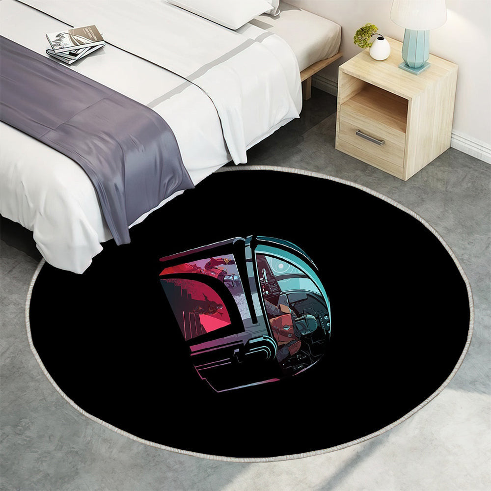 Krieg der Sterne Teppich Rund, Teppiche - Logo Outdoor Teppich Rund, Teppich Wohnzimmer, Carpet, Rug