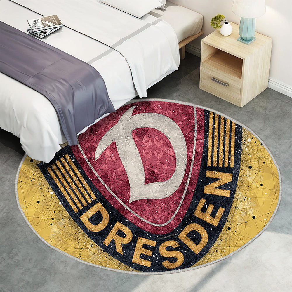 SG Dynamo Dresden Deutscher Fußballverein Teppich Rund, Teppiche - Outdoor Teppich Rund, Teppich Wohnzimmer, Carpet, Rug