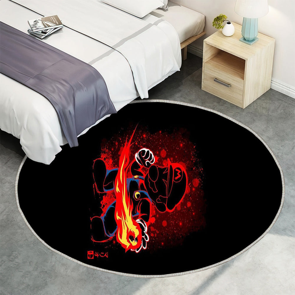 Mario Smash Amoled Teppich Rund, Teppiche - kleine Brüder Outdoor Teppich Rund, Teppich Wohnzimmer, Carpet, Rug