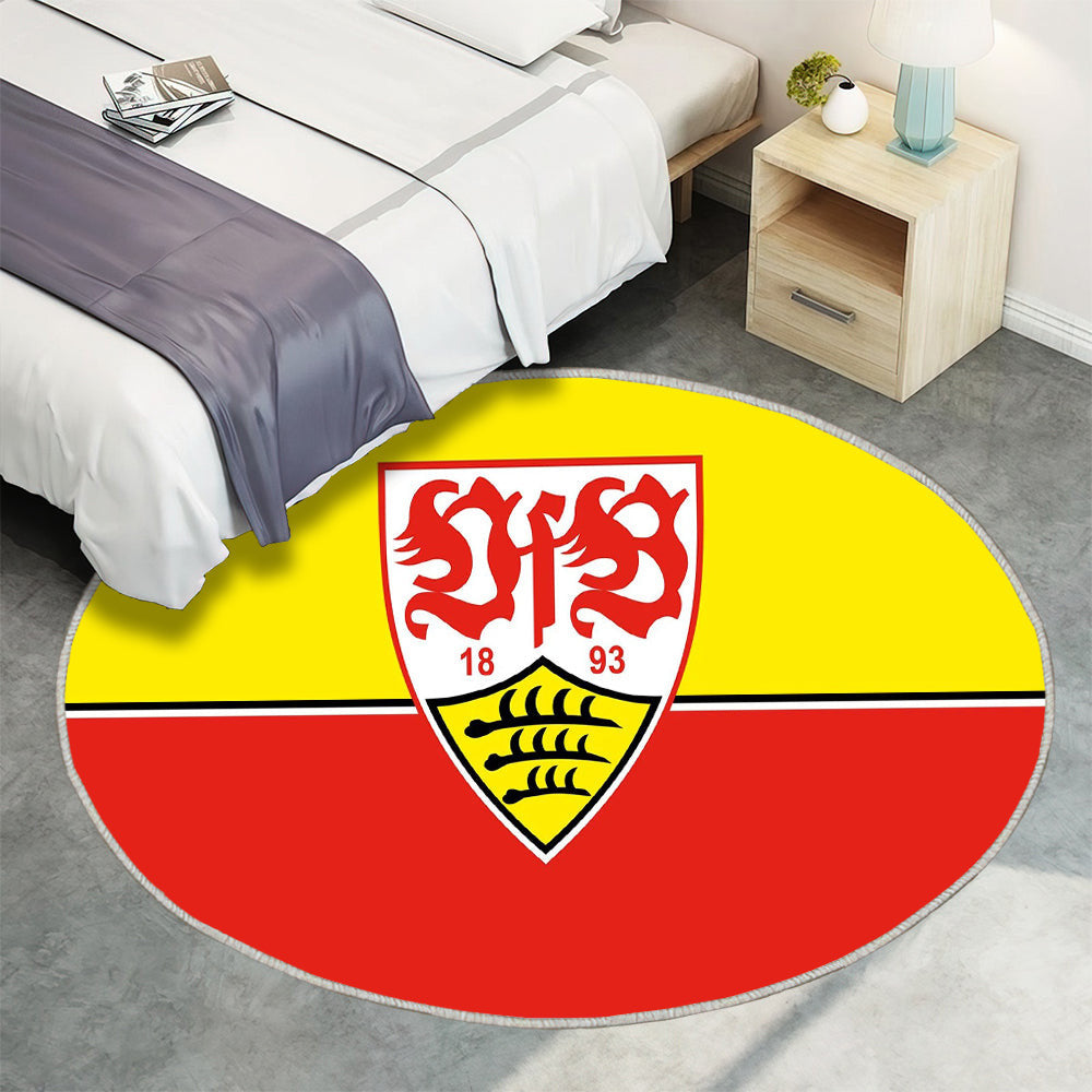 VfB StuttgartRed Teppich Rund, Teppiche - Outdoor Teppich Rund, Teppich Wohnzimmer, Carpet, Rug