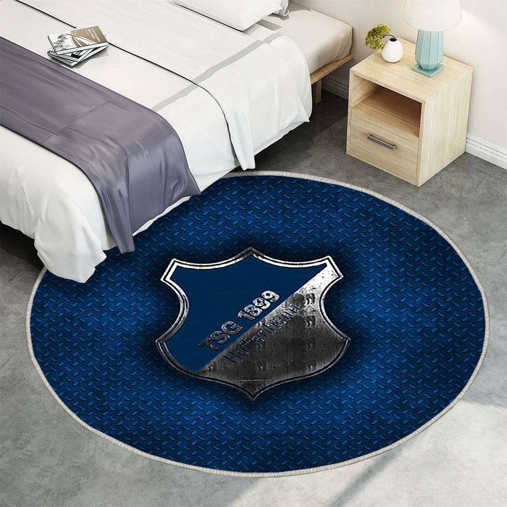 Tsg 1899 Hoffenheim Metall Teppich Rund, Teppiche - Deutscher Fußballverein Outdoor Teppich Rund, Blaues Metall Teppich Wohnzimmer, Carpet, Rug