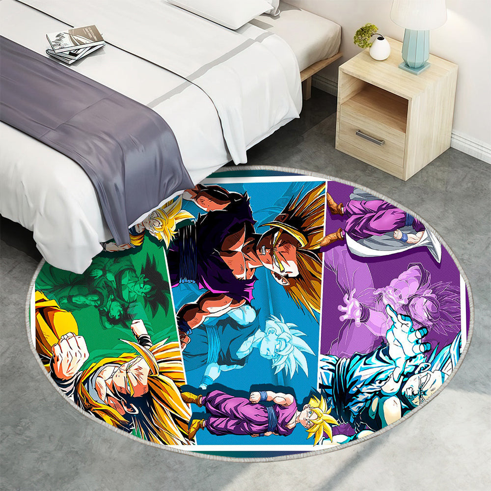 Dragon Ball Teppich Rund, Teppiche - Dragon Ball Z Outdoor Teppich Rund, Gohan Teppich Wohnzimmer, Carpet, Rug