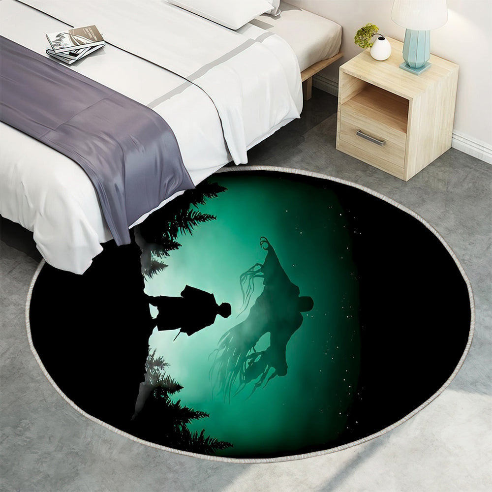 Harry Potter Teppich Rund, Teppiche - Nacht Outdoor Teppich Rund, Teppich Wohnzimmer, Carpet, Rug