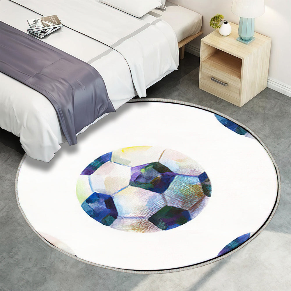 Seamless, Aquarell, Muster, Mit, Ball Teppich Rund, Teppiche - Outdoor Teppich Rund, Teppich Wohnzimmer, Carpet, Rug