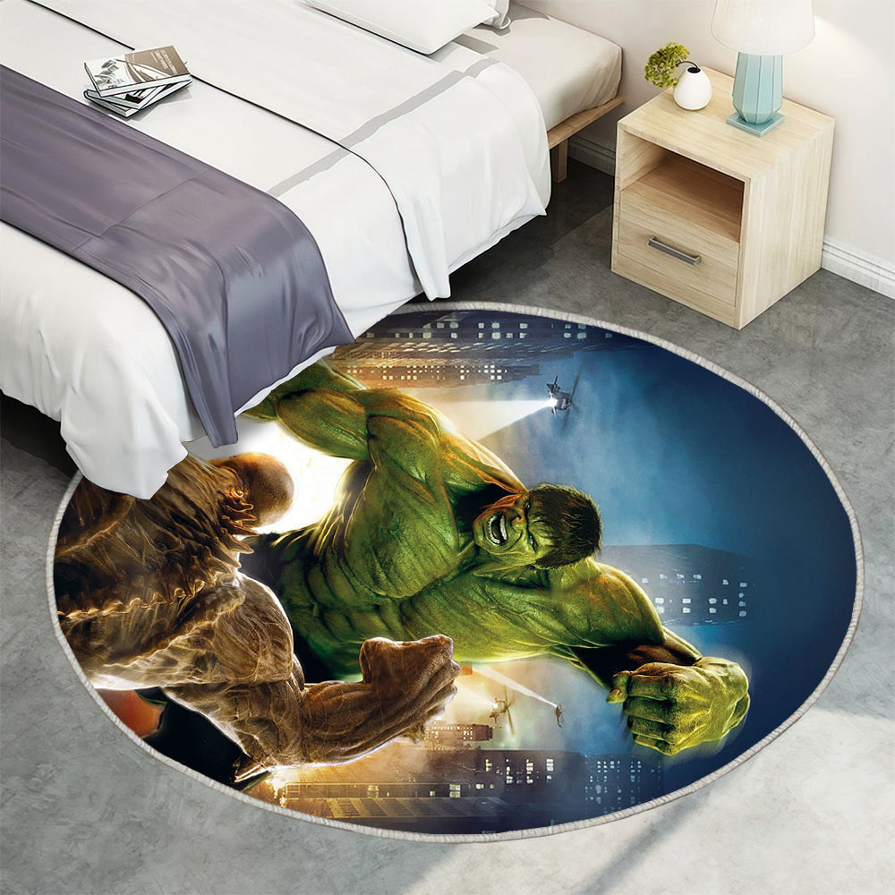 Der unglaubliche Hulk Teppich Rund, Teppiche - Gräuel Outdoor Teppich Rund, Teppich Wohnzimmer, Carpet, Rug