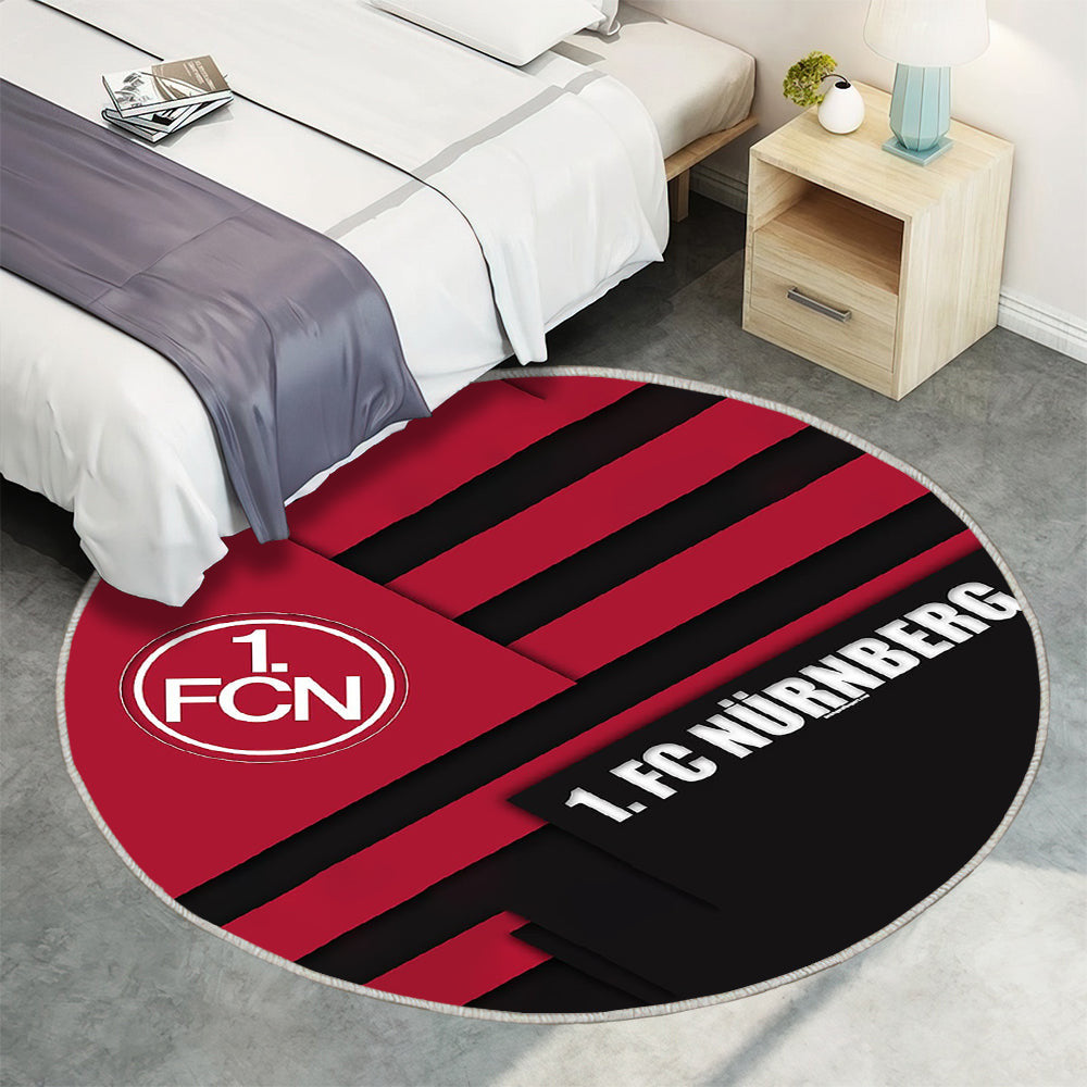 FC Nürnberg Teppich Rund, Teppiche - Logo Deutscher Fußballverein Outdoor Teppich Rund, Material Design Teppich Wohnzimmer, Carpet, Rug