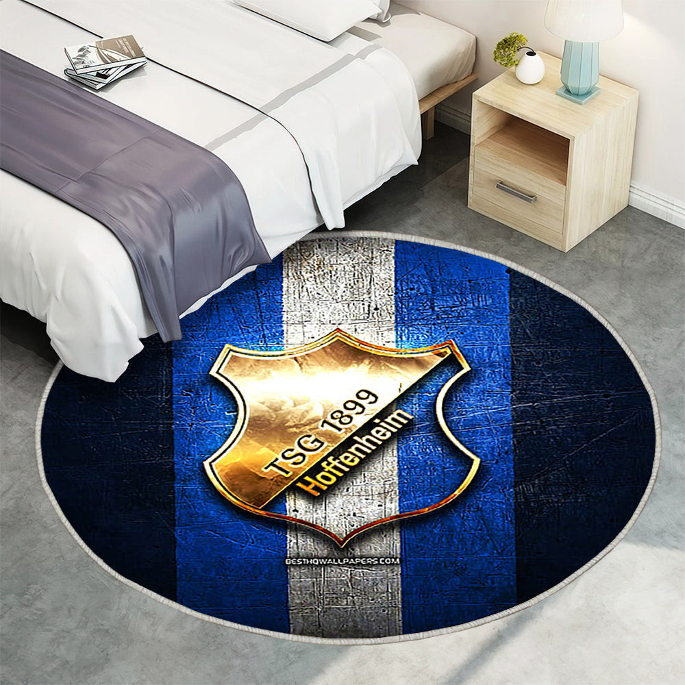 Tsg 1899 Hoffenheim Teppich Rund, Teppiche - Golden Outdoor Teppich Rund, Bundesliga Teppich Wohnzimmer, Carpet, Rug