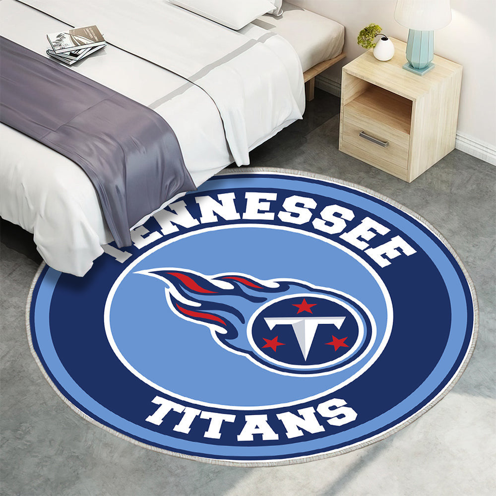Tennessee Titans Circle Logo Teppich Rund, Teppiche - Outdoor Teppich Rund, Teppich Wohnzimmer, Carpet, Rug