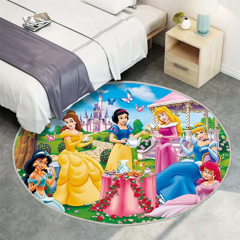 Disney Prinzessinnen Teppich Rund, Teppiche - schneeweiße Polarlichter Outdoor Teppich Rund, Schneewittchen Teppich Wohnzimmer, Carpet, Rug
