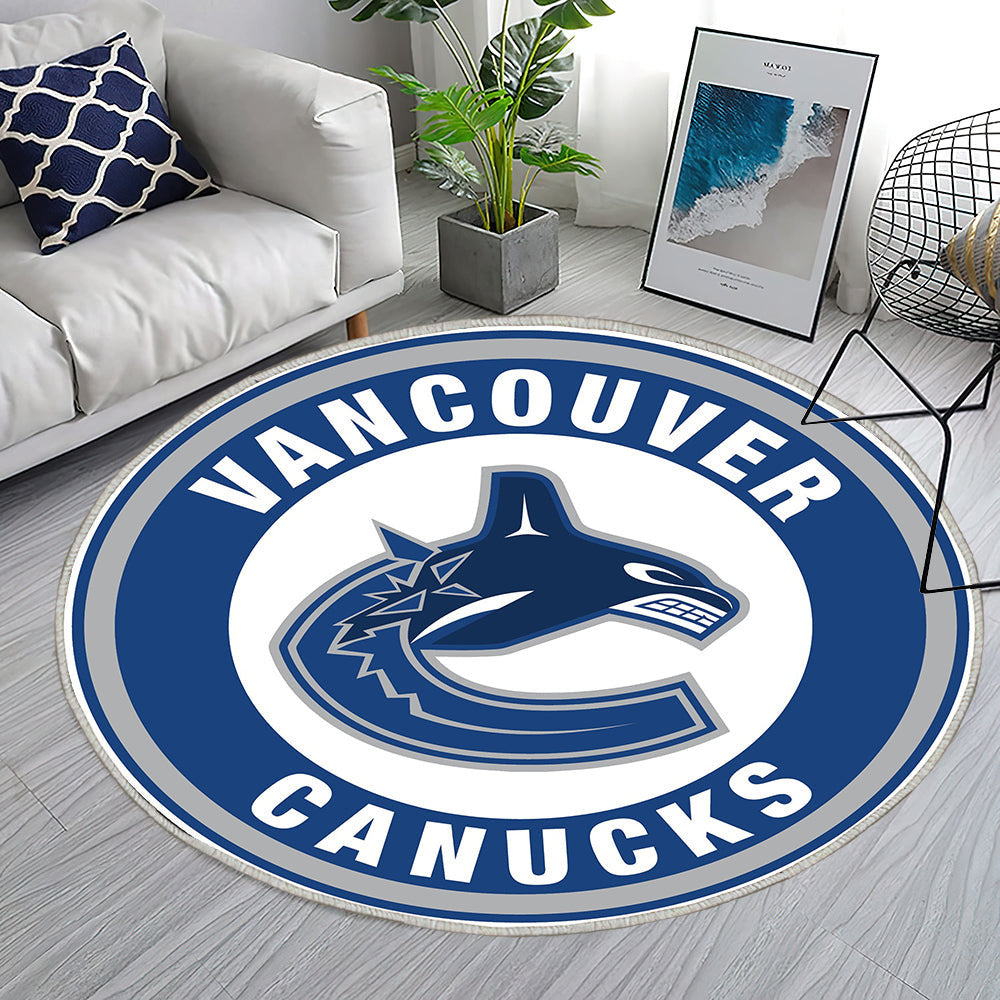 Vancouver Canucks Kreis Logo Teppich Rund, Teppiche - Outdoor Teppich Rund, Teppich Wohnzimmer, Carpet, Rug