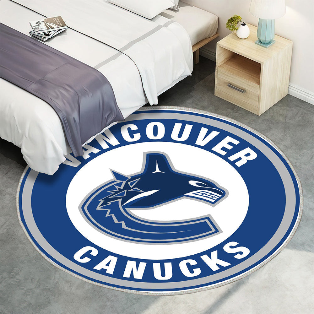 Vancouver Canucks Kreis Logo Teppich Rund, Teppiche - Outdoor Teppich Rund, Teppich Wohnzimmer, Carpet, Rug
