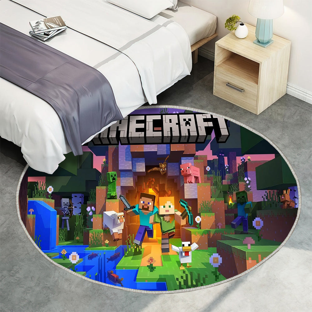 Minecraft Neuer Launcher, wie es geht Teppich Rund, Teppiche - Outdoor Teppich Rund, Teppich Wohnzimmer, Carpet, Rug
