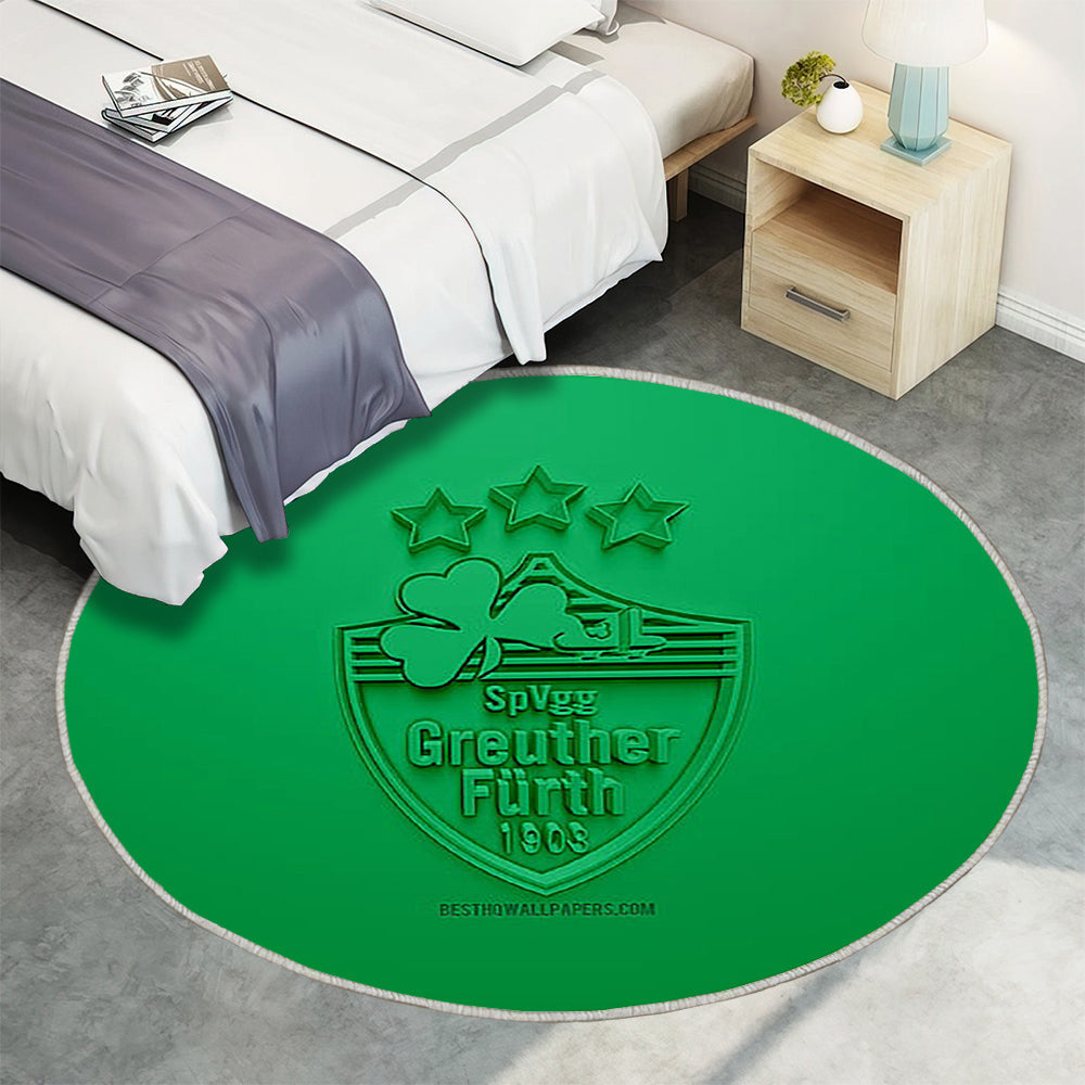 Spvgg Greuther Fürth Teppich Rund, Teppiche - Outdoor Teppich Rund, Grün Teppich Wohnzimmer, Carpet, Rug
