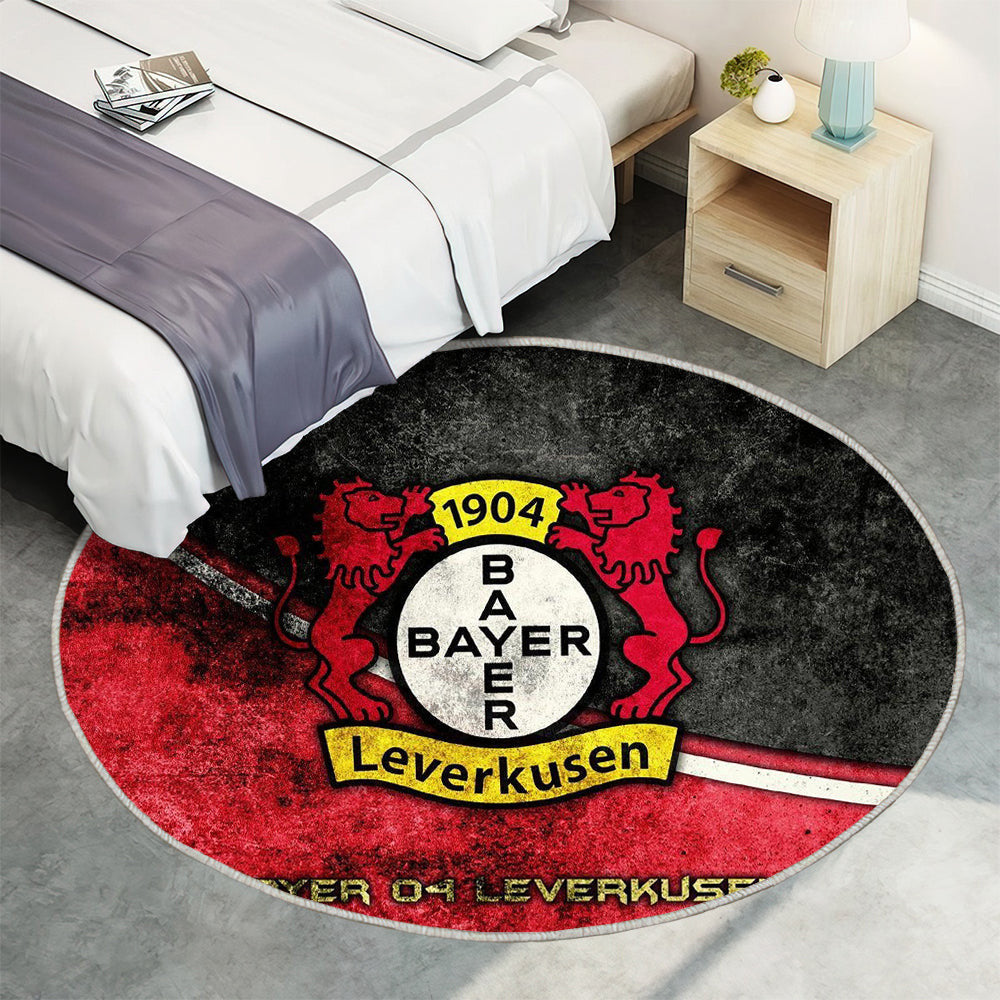 Bayer 04 Leverkusen Hintergrund Teppich Rund, Teppiche - Outdoor Teppich Rund, Teppich Wohnzimmer, Carpet, Rug