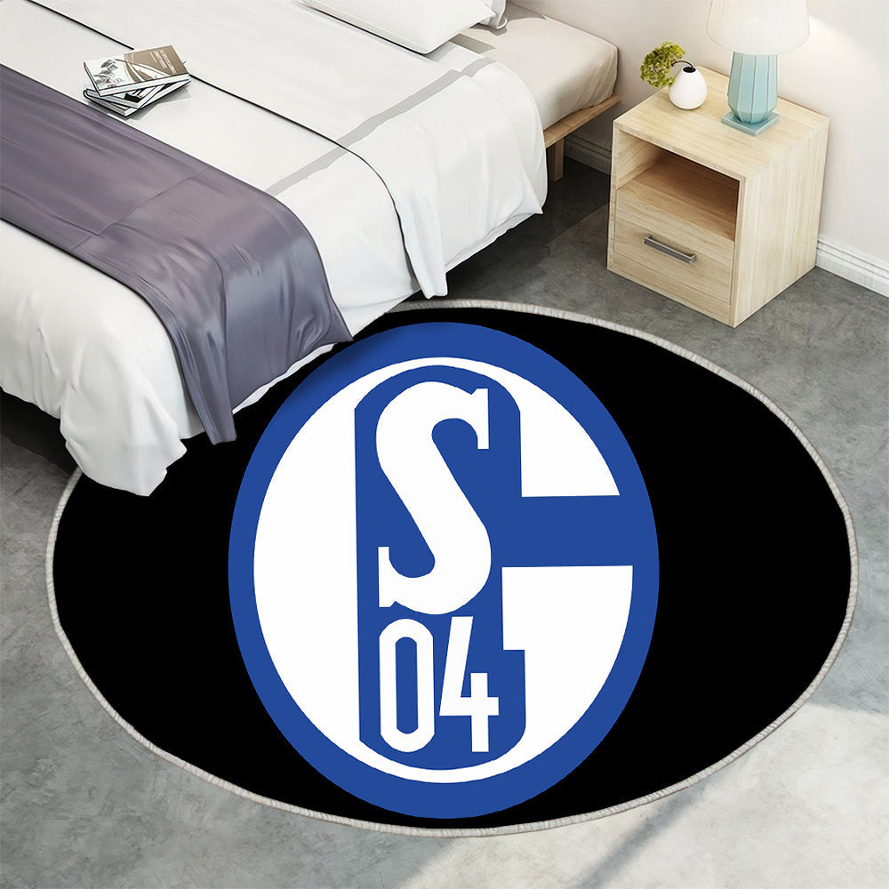 Sport Teppich Rund, Teppiche - FC Schalke 04 Outdoor Teppich Rund, Teppich Wohnzimmer, Carpet, Rug