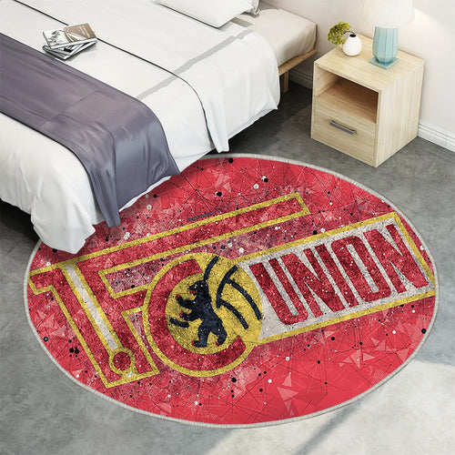 1 FC Union Berlin Deutscher Fußballverein Teppich Rund, Teppiche - Outdoor Teppich Rund, Teppich Wohnzimmer, Carpet, Rug