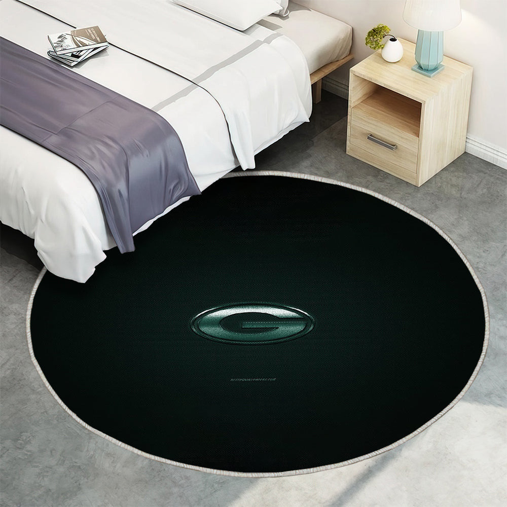 Green Bay Packer Teppich Rund, Teppiche - American Football Club Outdoor Teppich Rund, NFL Teppich Wohnzimmer, Carpet, Rug
