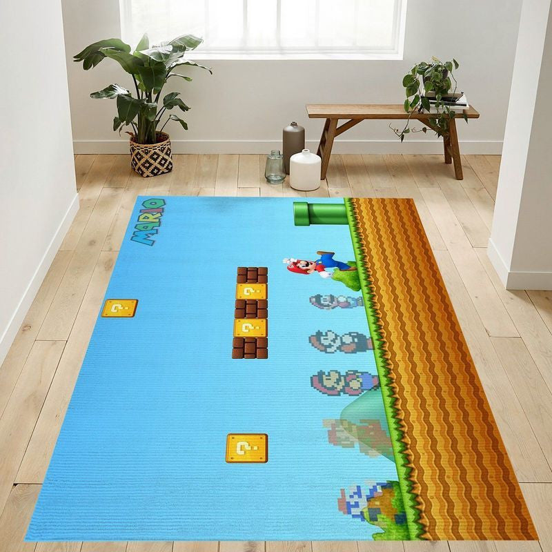 Super Mario 40 Teppich, Teppiche - Outdoor Teppich, Teppich Wohnzimmer, Küchenteppich, Kinderzimmer, Modern